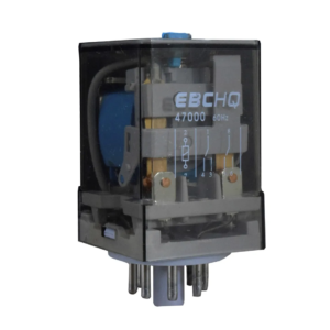 Relevo de 8 pines redondos EBCHQ serie 60.12 – 2 contactos conmutables, 10 A