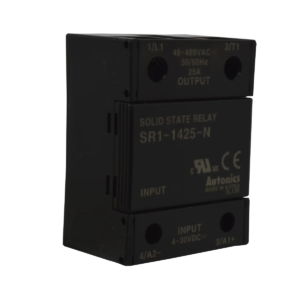 Relé de estado sólido (SSR) Autonics serie SR1 – 25 a 75 A, salida triac